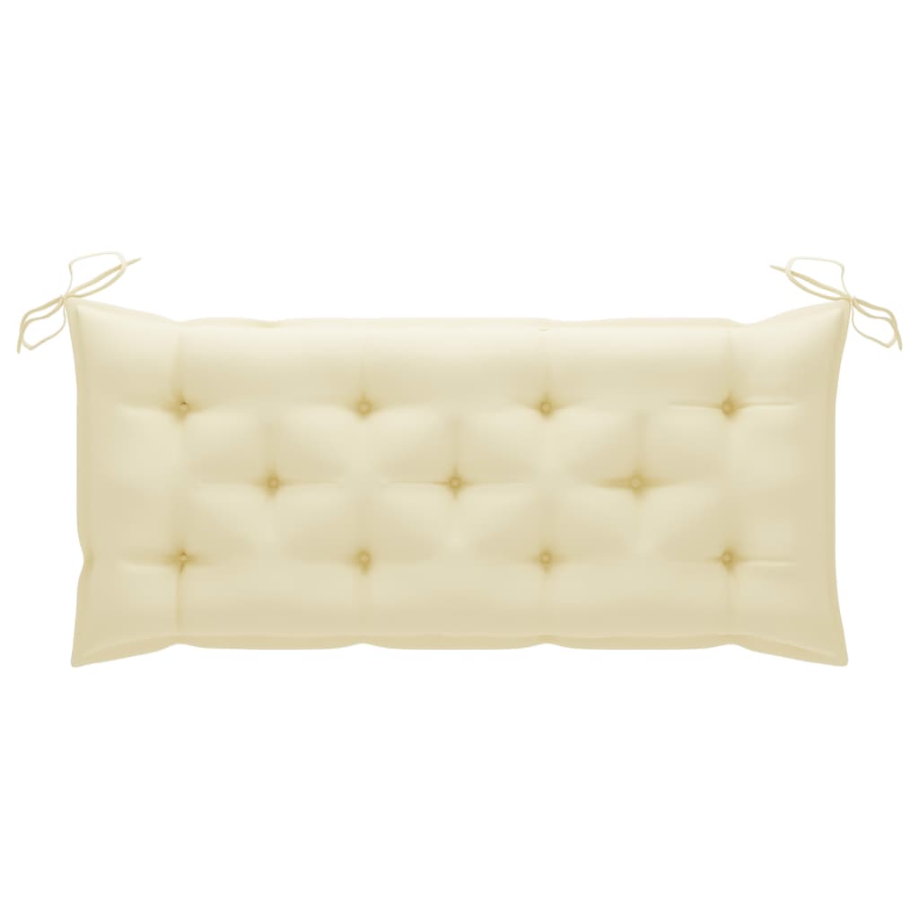 Banc de jardin avec coussin 135 cm en bois d'acacia massif