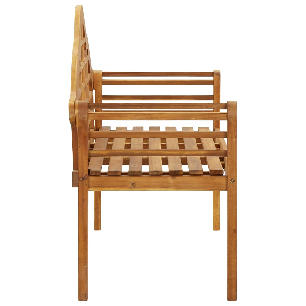 Banc de jardin avec coussin 135 cm en bois d'acacia massif