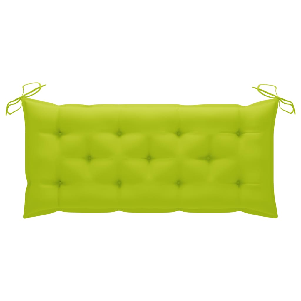 Banc de jardin avec coussin 135 cm en bois d'acacia massif