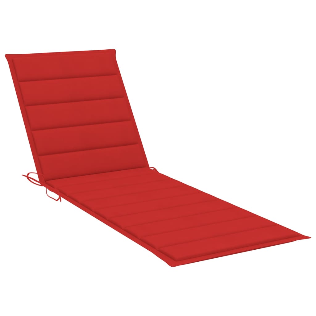 Chaise longue avec coussin en bambou