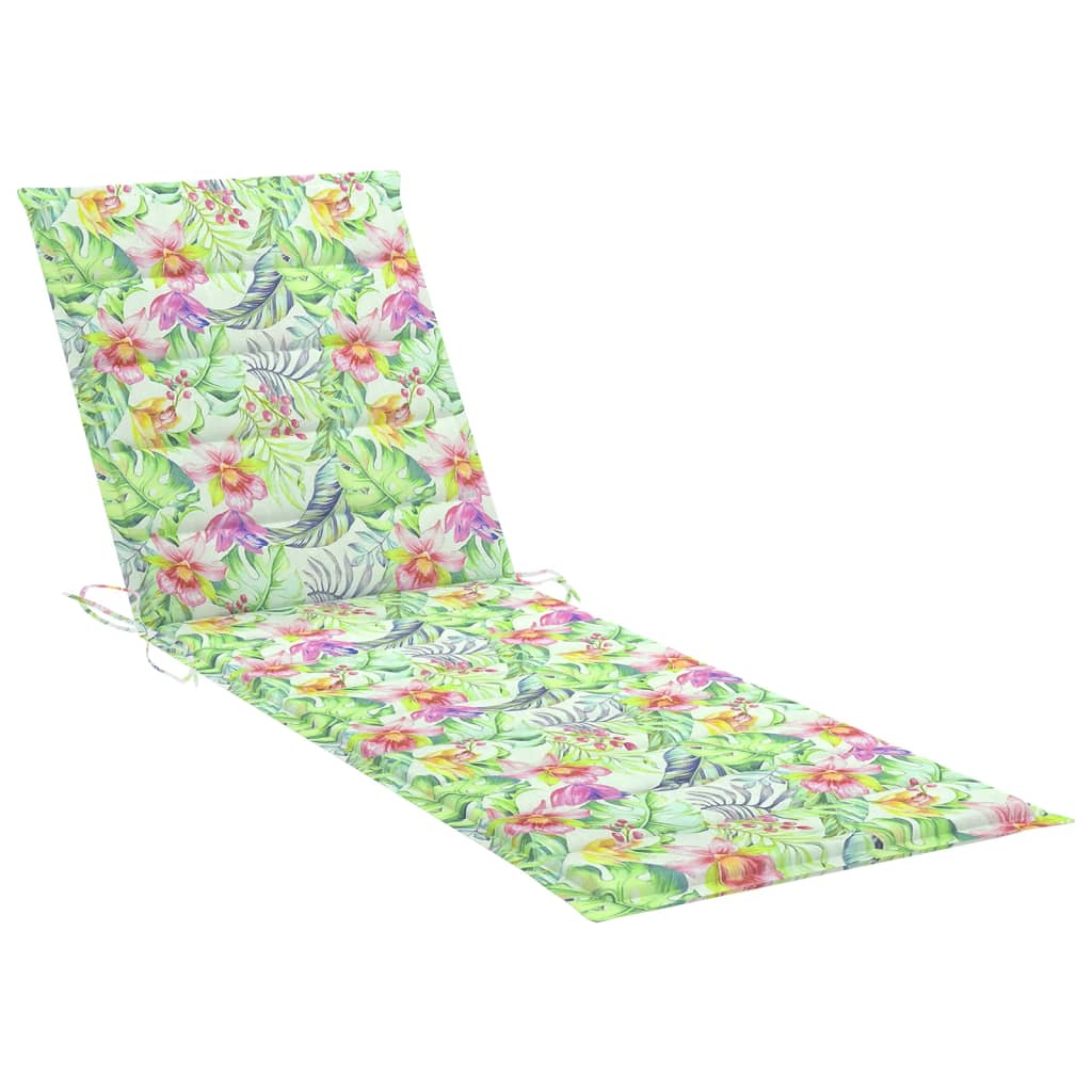 Chaise longue avec coussin en bambou