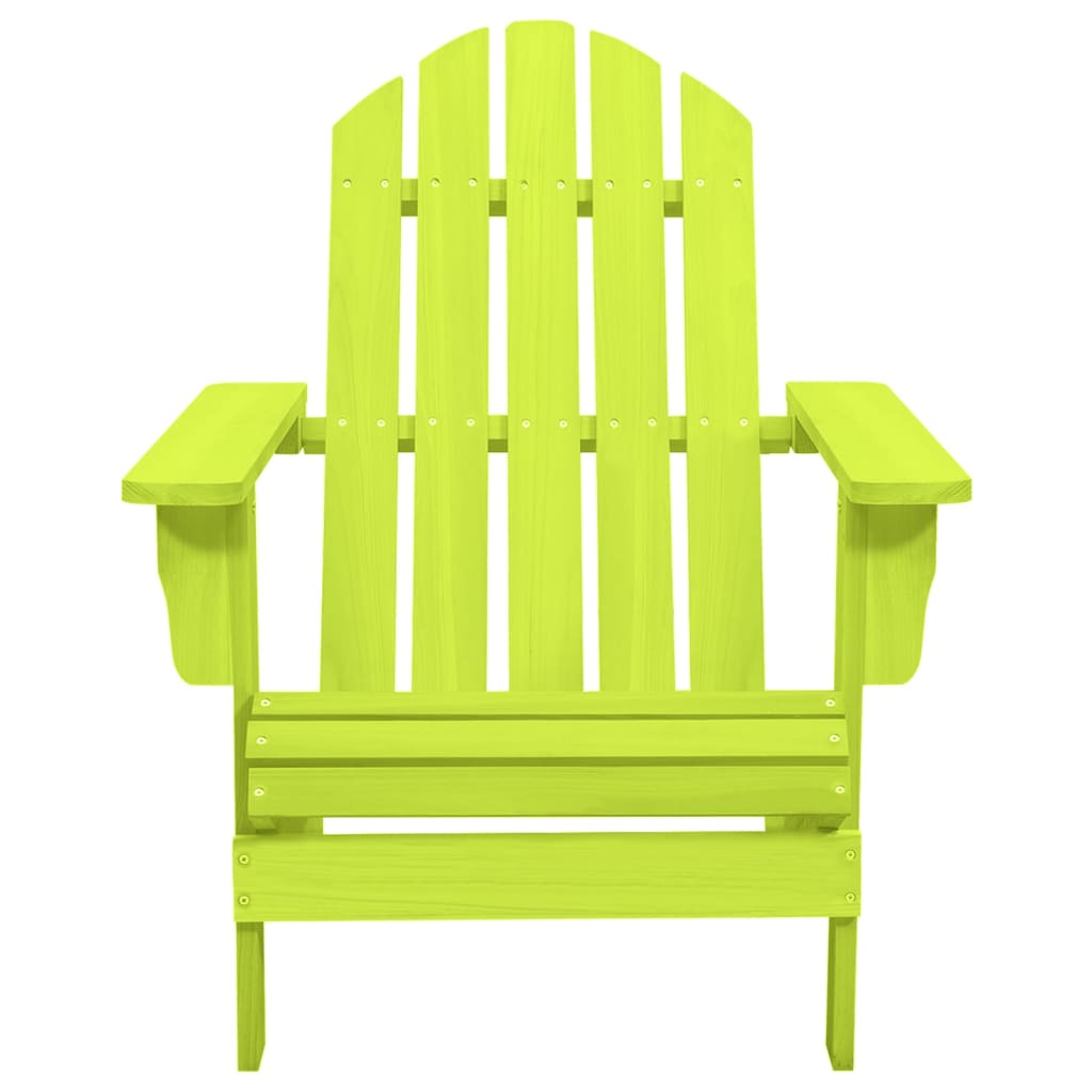 Chaise de jardin Adirondack en bois de pin massif vert