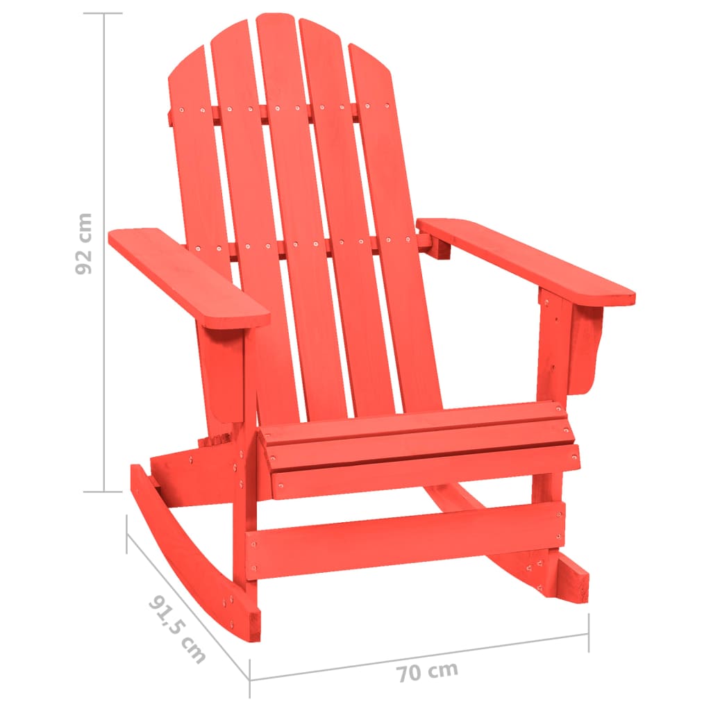 Chaise à bascule de jardin en bois