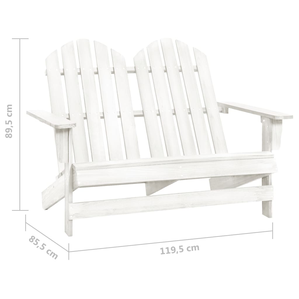 Chaise de jardin 2 places Adirondack en pin massif