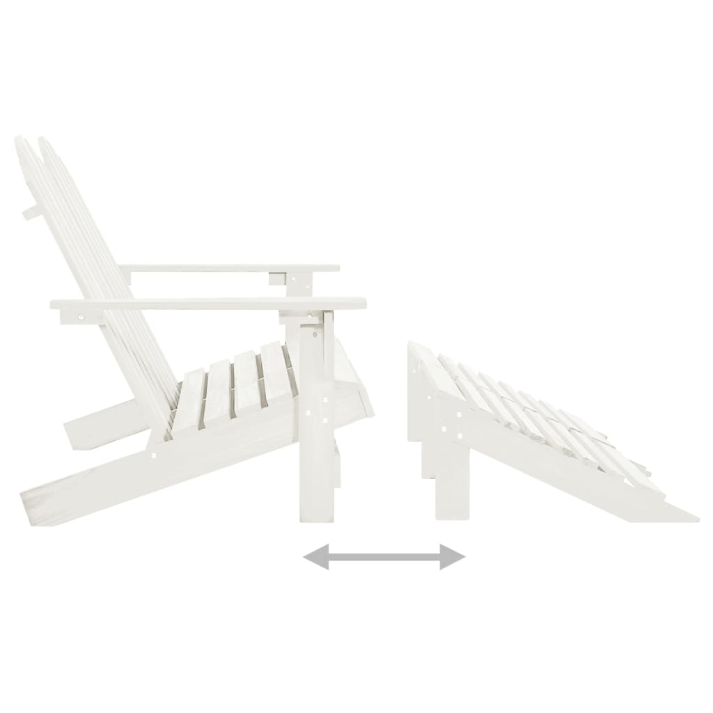 Tuinstoel 2-zits Adirondack met voetenbank vurenhout