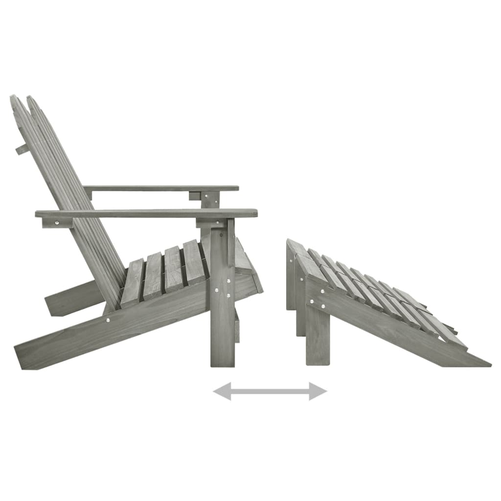 Tuinstoel 2-zits Adirondack met voetenbank vurenhout