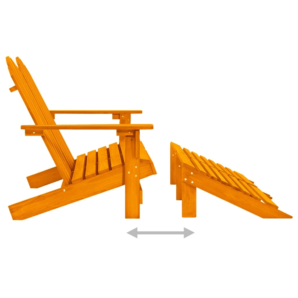 Tuinstoel 2-zits Adirondack met voetenbank vurenhout