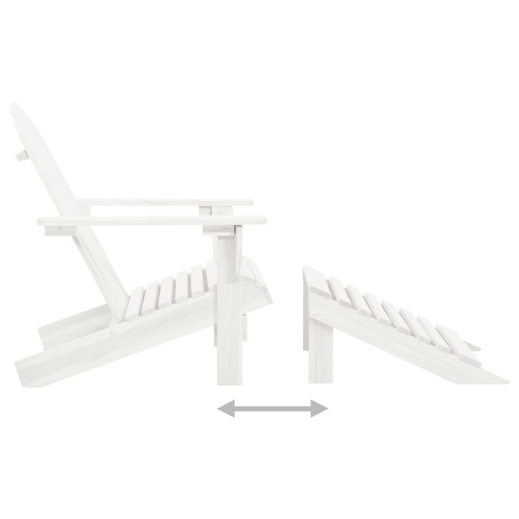 Tuinstoel Adirondack met voetenbank tafel massief vurenhout