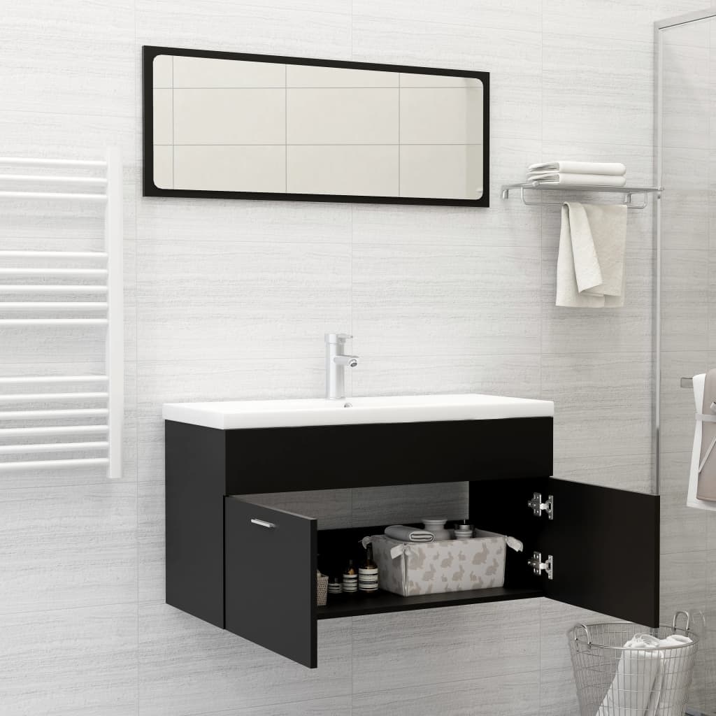 Ensemble de meubles de salle de bain 2 pièces en bois couleur chêne