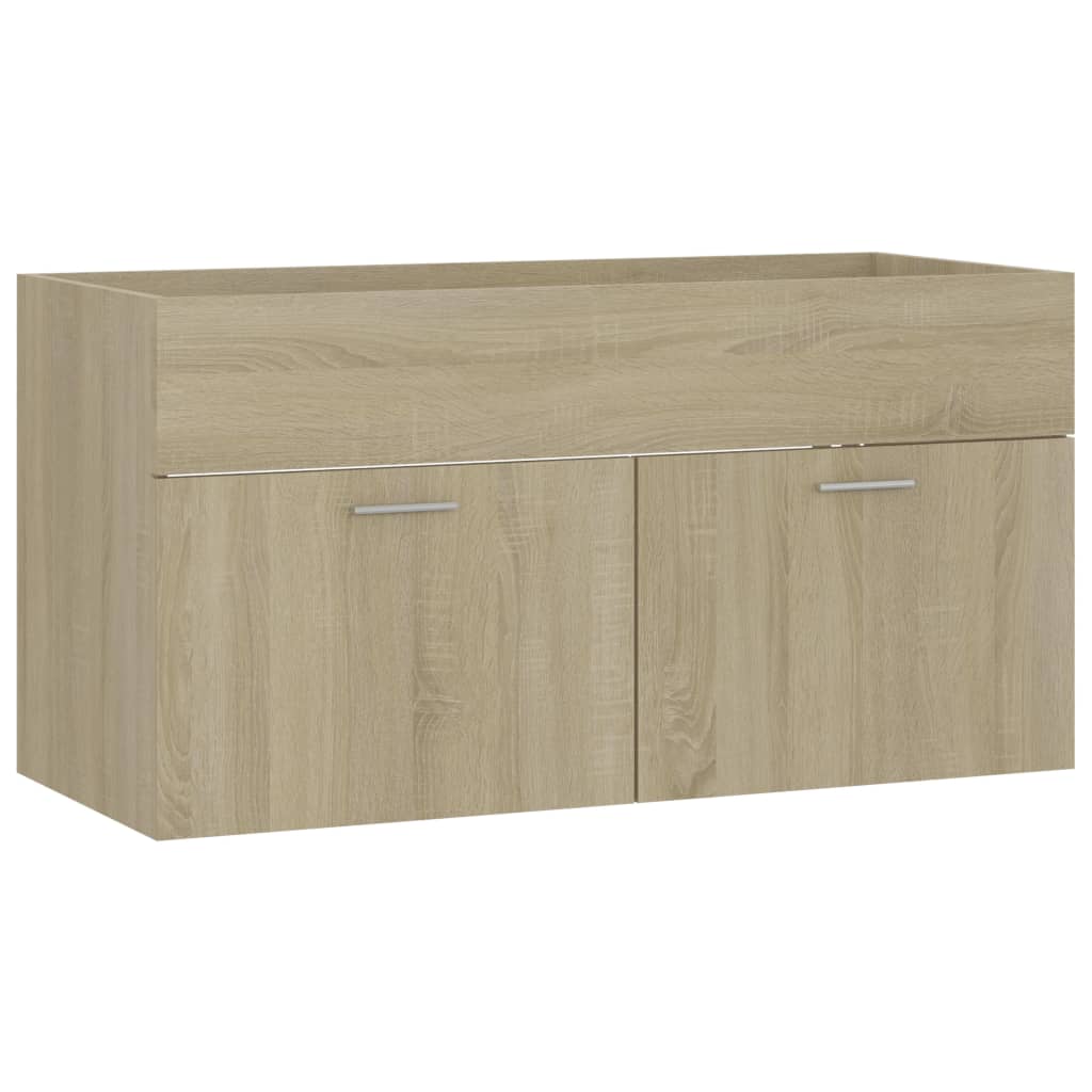 Ensemble de meubles de salle de bain 2 pièces en bois couleur chêne