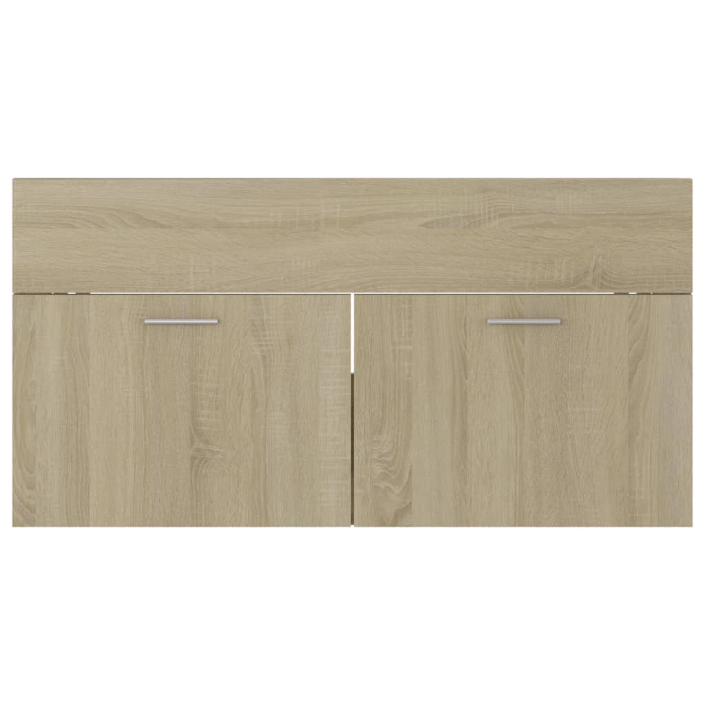 Ensemble de meubles de salle de bain 2 pièces en bois couleur chêne