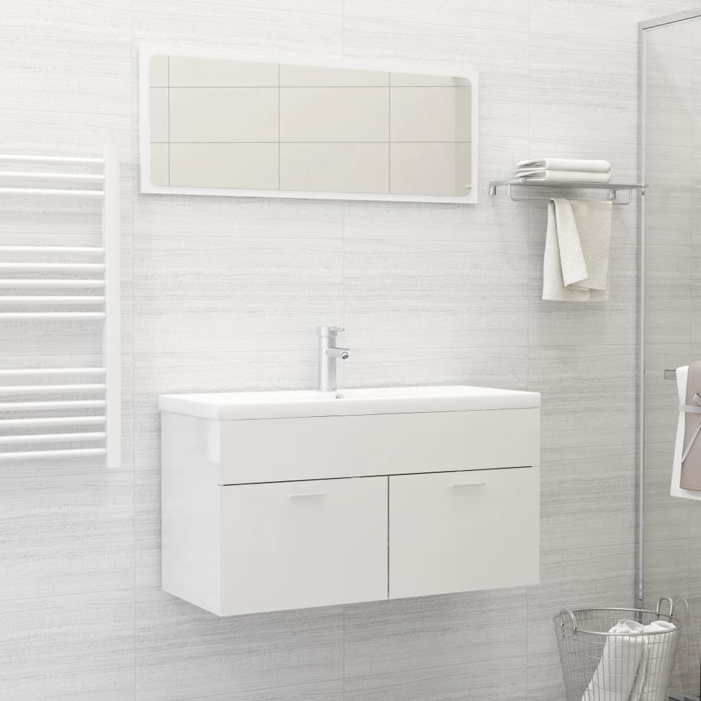 Ensemble de meubles de salle de bain 2 pièces en bois couleur chêne