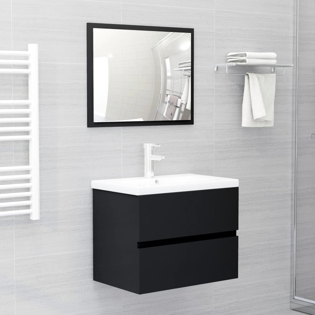 Ensemble de meubles de salle de bain 2 pièces en bois couleur chêne