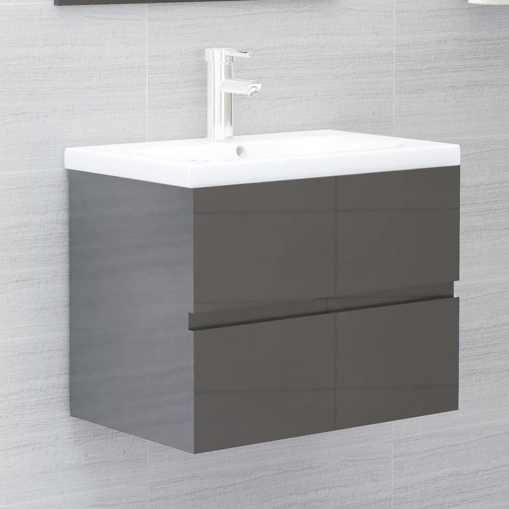 Ensemble de meubles de salle de bain 2 pièces en bois couleur chêne