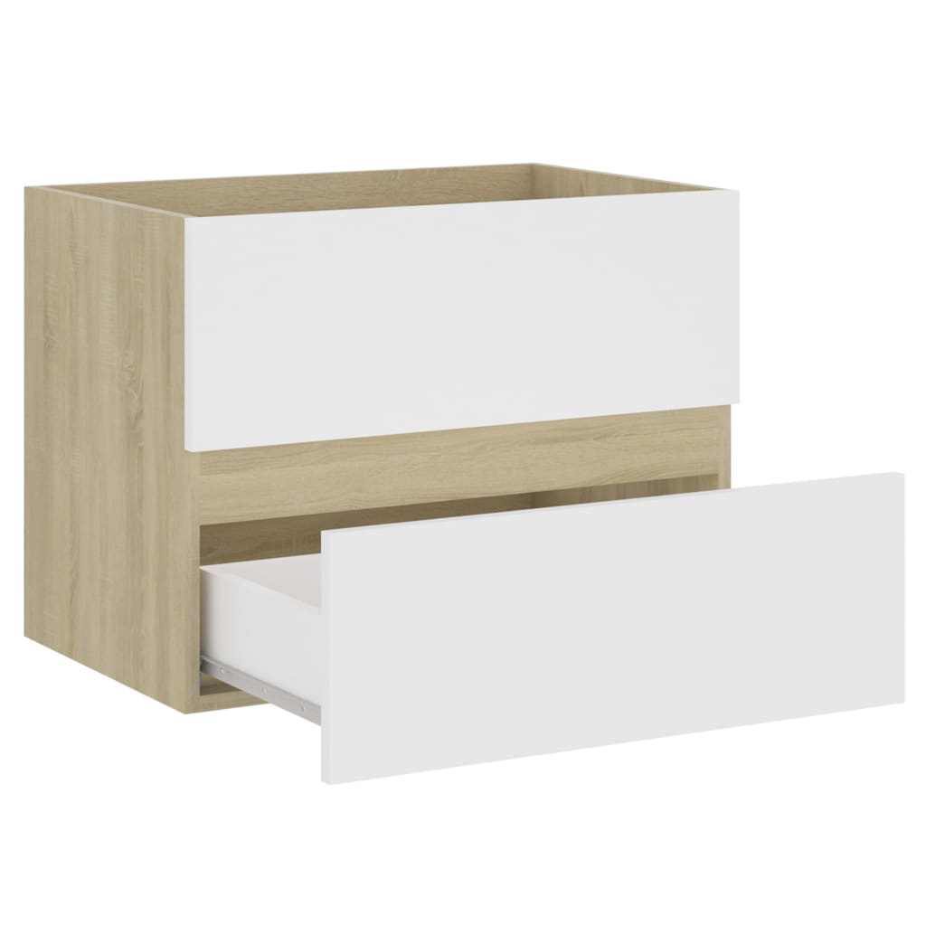 Ensemble de meubles de salle de bain 2 pièces en bois couleur chêne