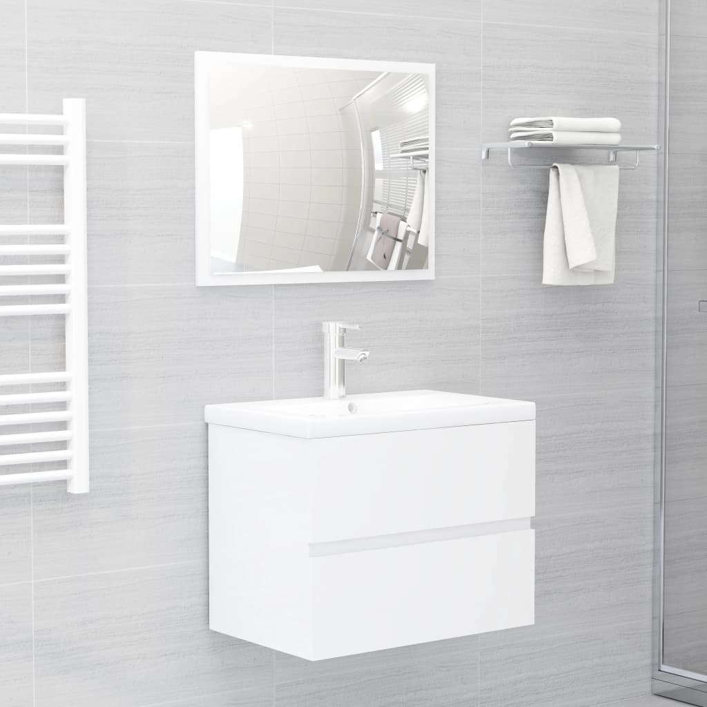 Ensemble de meubles de salle de bain 2 pièces en bois couleur chêne