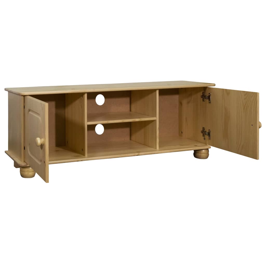 Meuble TV 115x29x40 cm en bois de pin massif