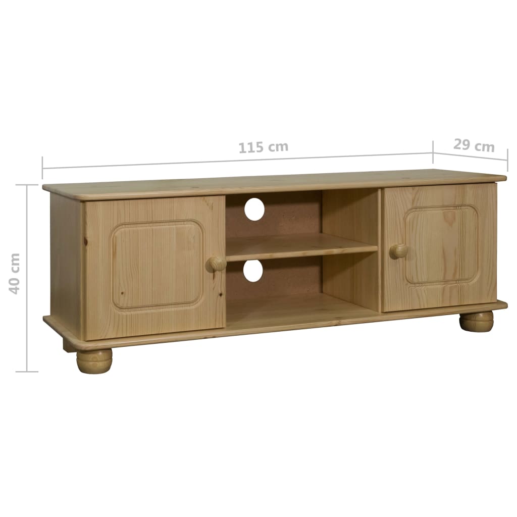 Tv-meubel 115x29x40 cm massief grenenhout