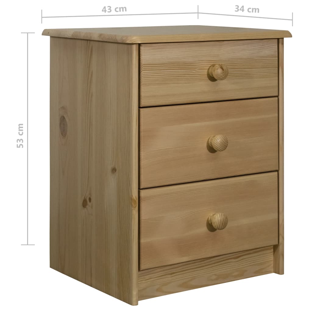 Commode 43x34x53 cm en bois de pin massif