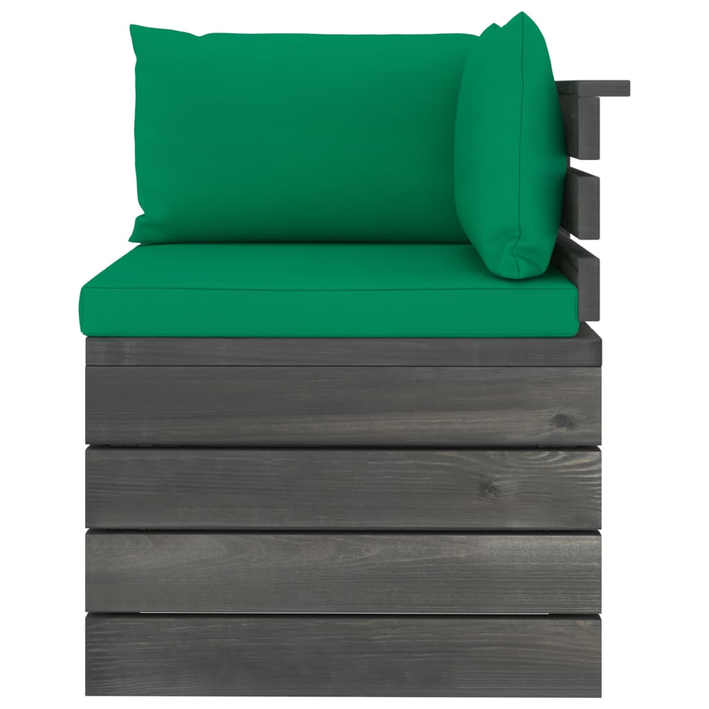 Ensemble Lounge 5 pièces avec palette de coussins en bois de pin massif