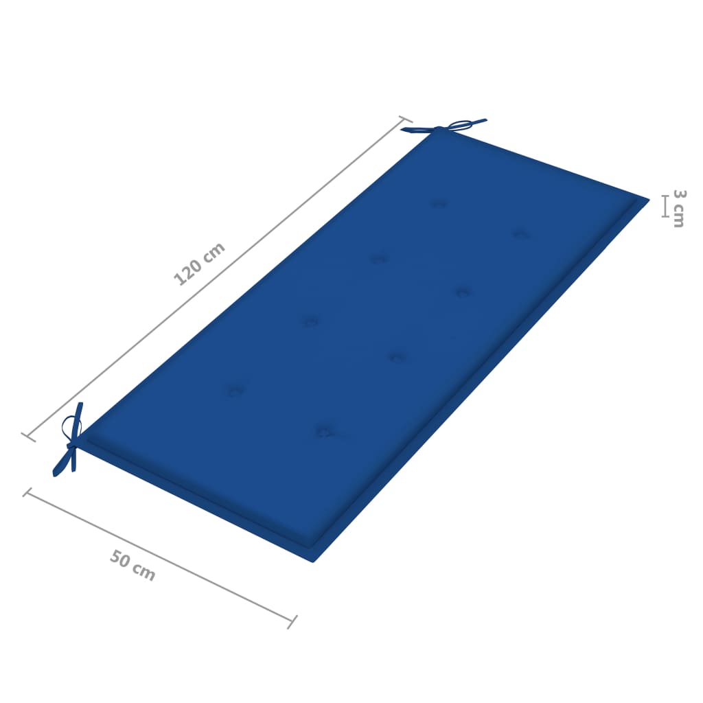 Bankje Batavia met kussen 150 cm massief teakhout