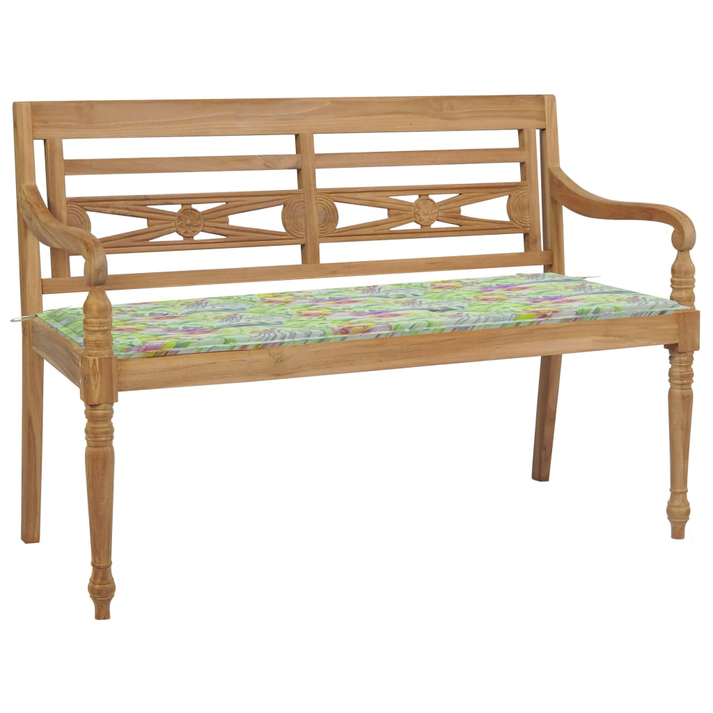 Banc Batavia avec coussin 150 cm teck massif