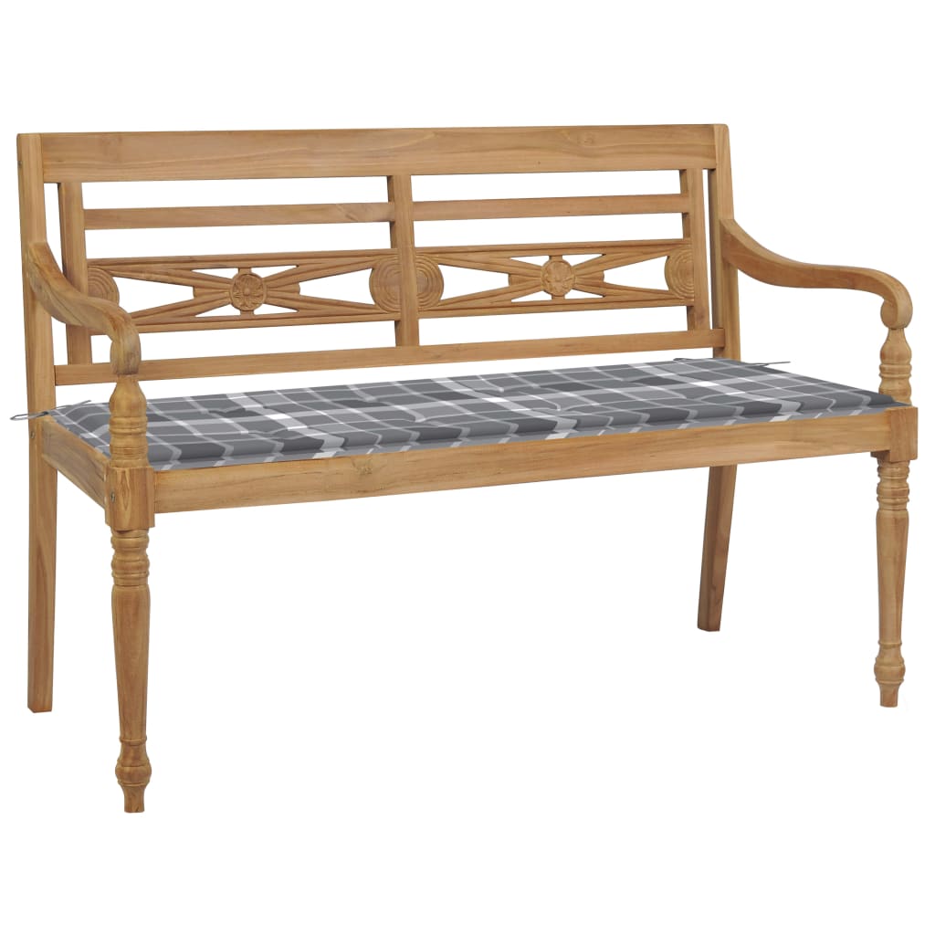 Banc Batavia avec coussin 150 cm teck massif