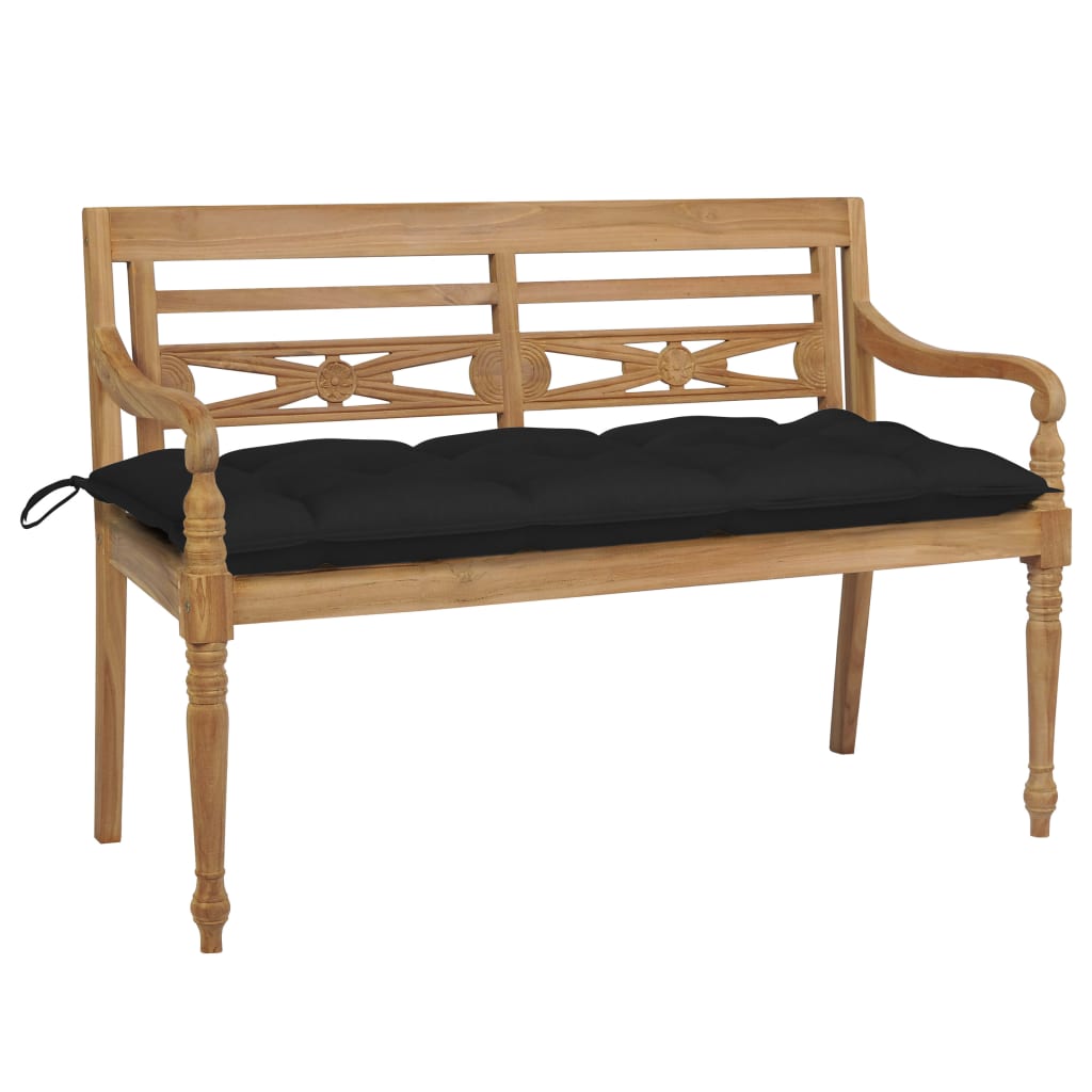 Banc Batavia avec coussin 150 cm teck massif