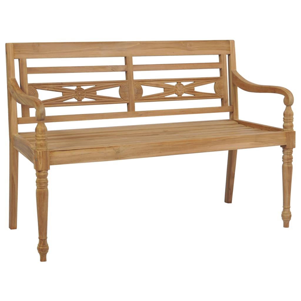 Banc Batavia avec coussin 150 cm teck massif