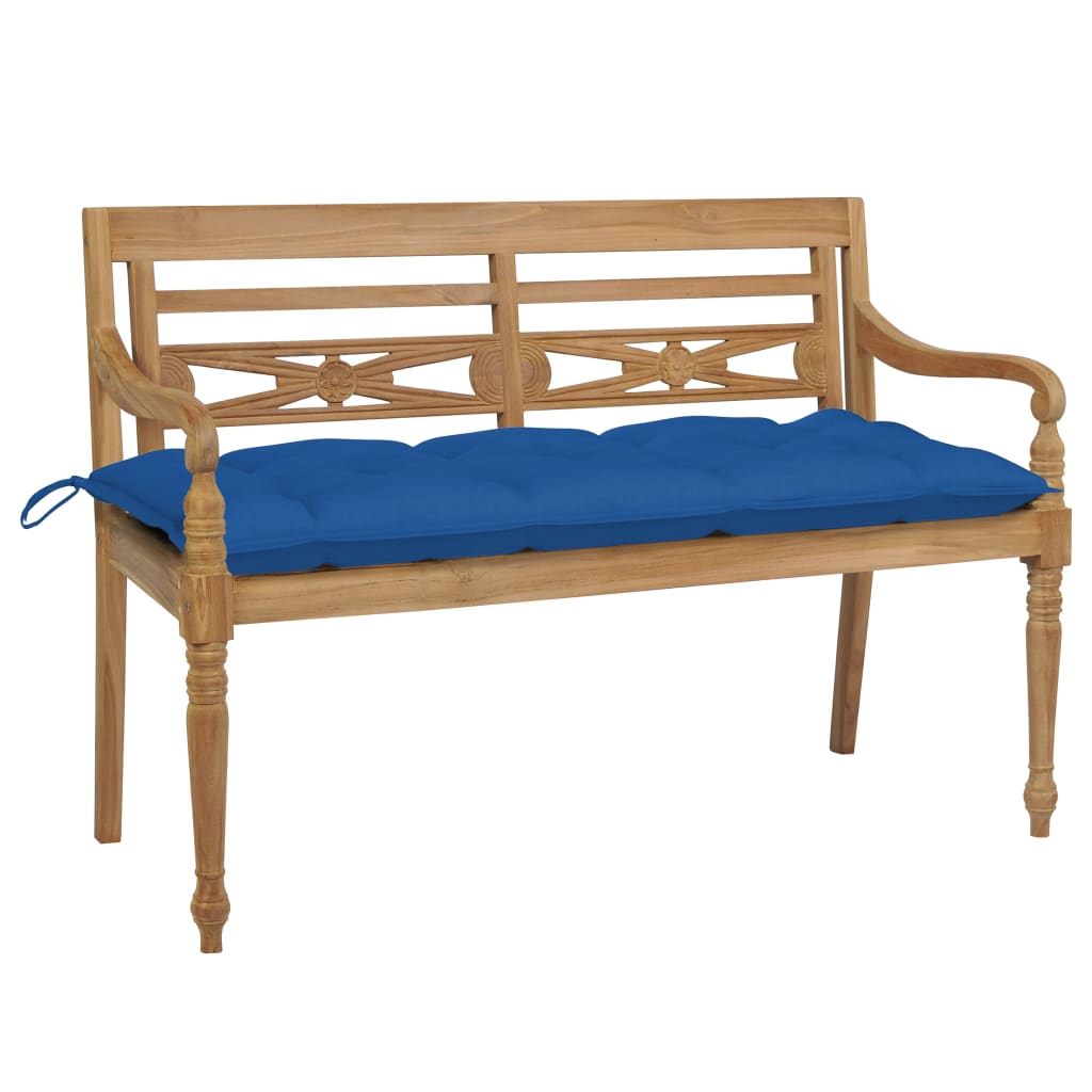 Banc Batavia avec coussin 150 cm teck massif