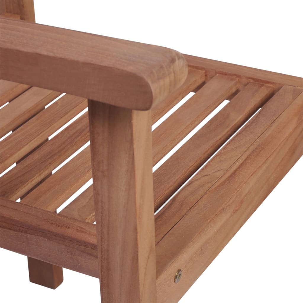 Chaises de jardin 2 pcs avec coussins blanc crème en bois de teck massif