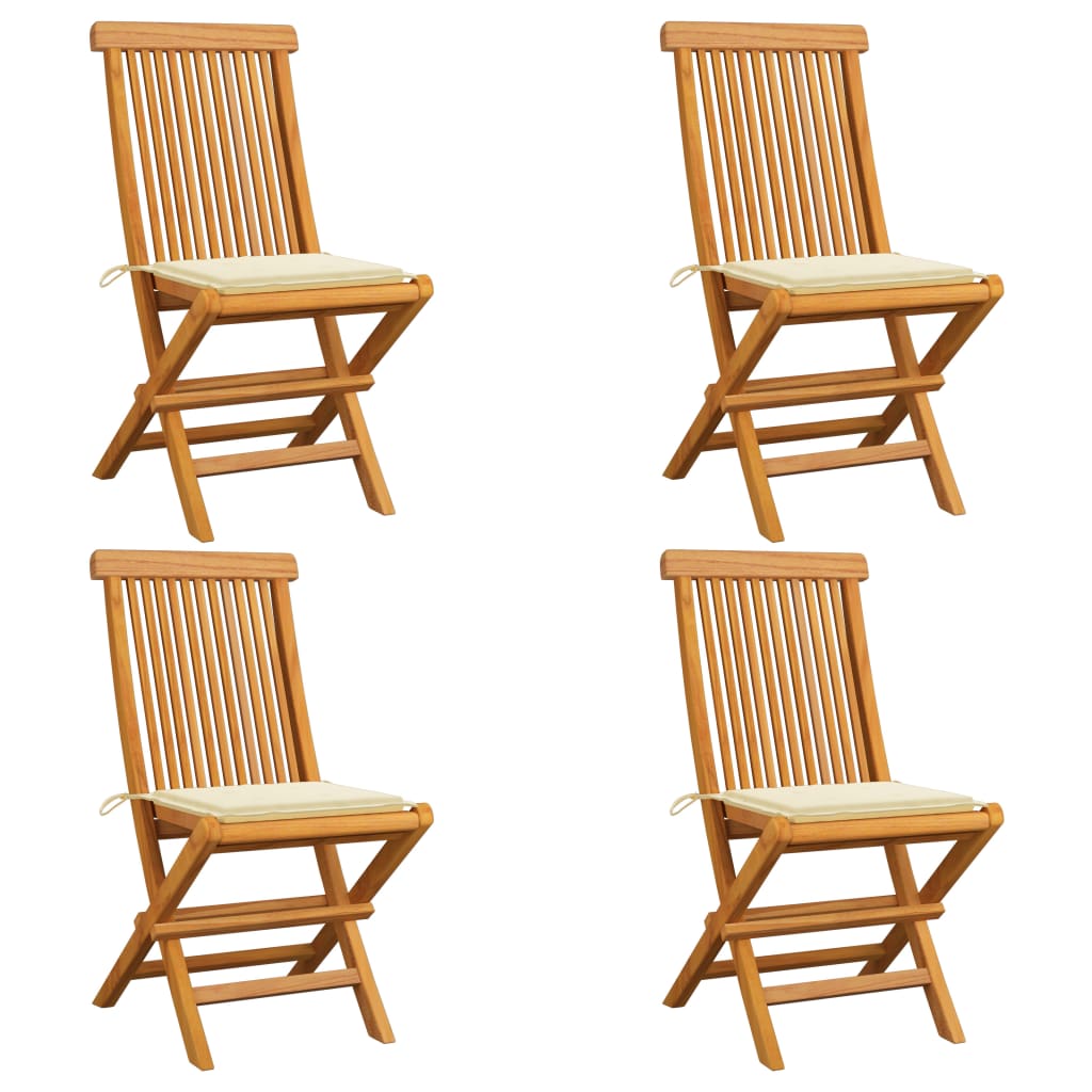 Chaises de jardin 8 pcs avec coussins couleur anthracite en bois de teck massif