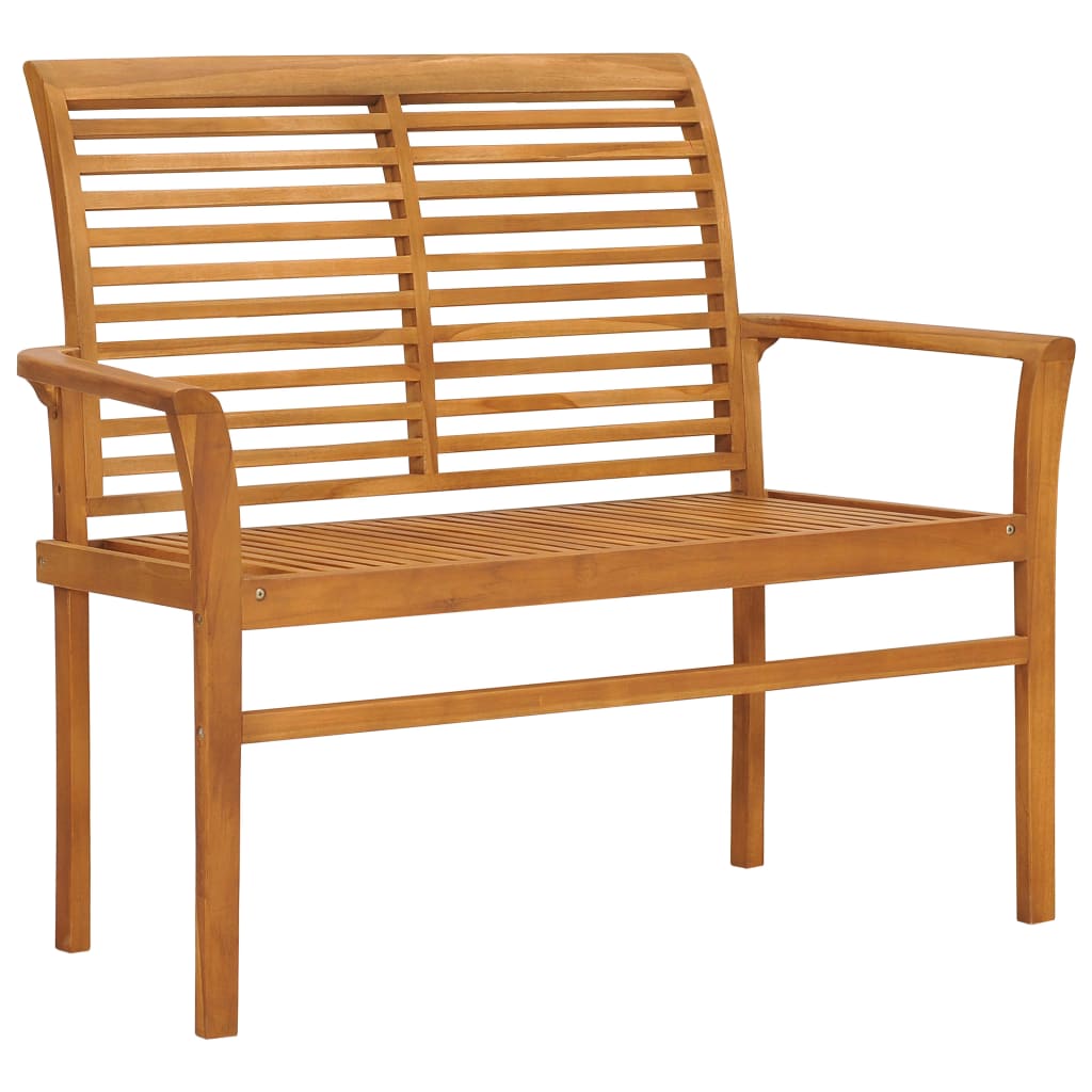 Banc de jardin avec coussin 112 cm en teck massif