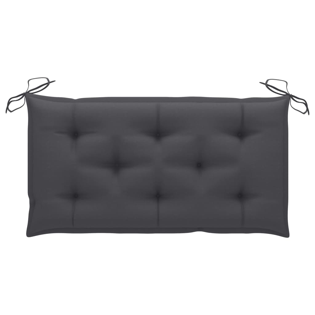 Banc de jardin avec coussin 112 cm en teck massif