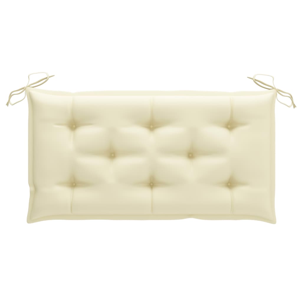 Banc de jardin avec coussin 112 cm en teck massif