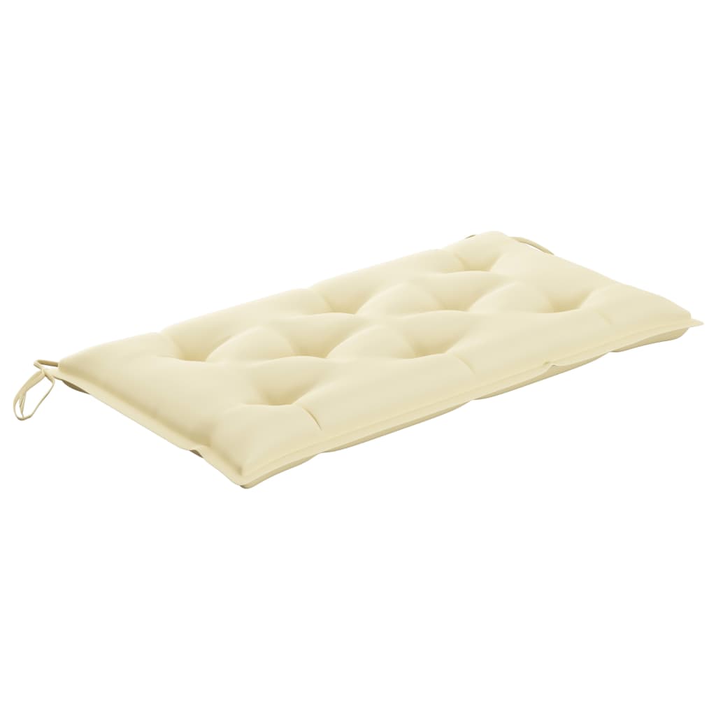 Banc de jardin avec coussin 112 cm en teck massif