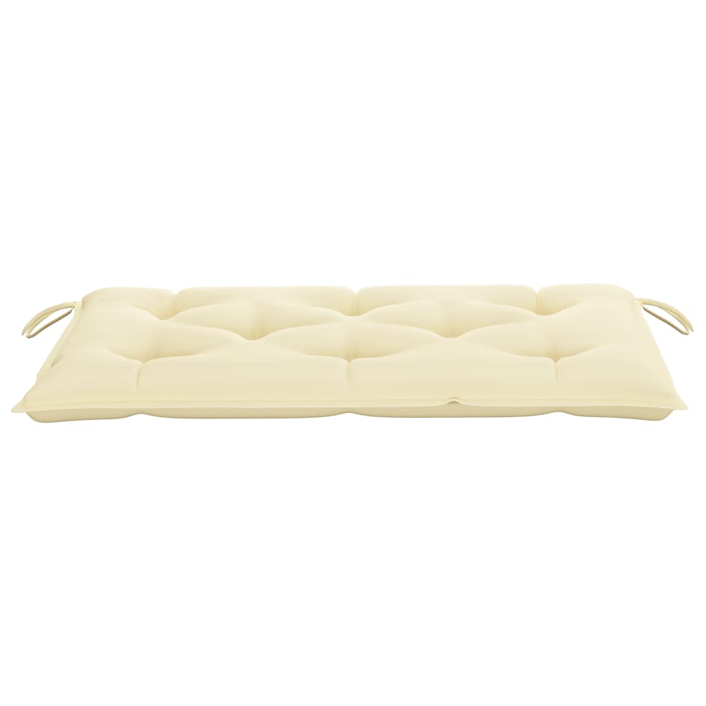 Banc de jardin avec coussin 112 cm en teck massif