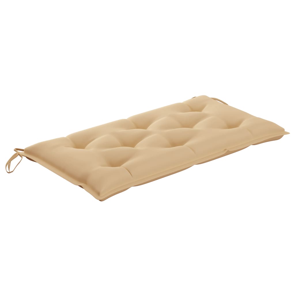 Banc de jardin avec coussin 112 cm en teck massif