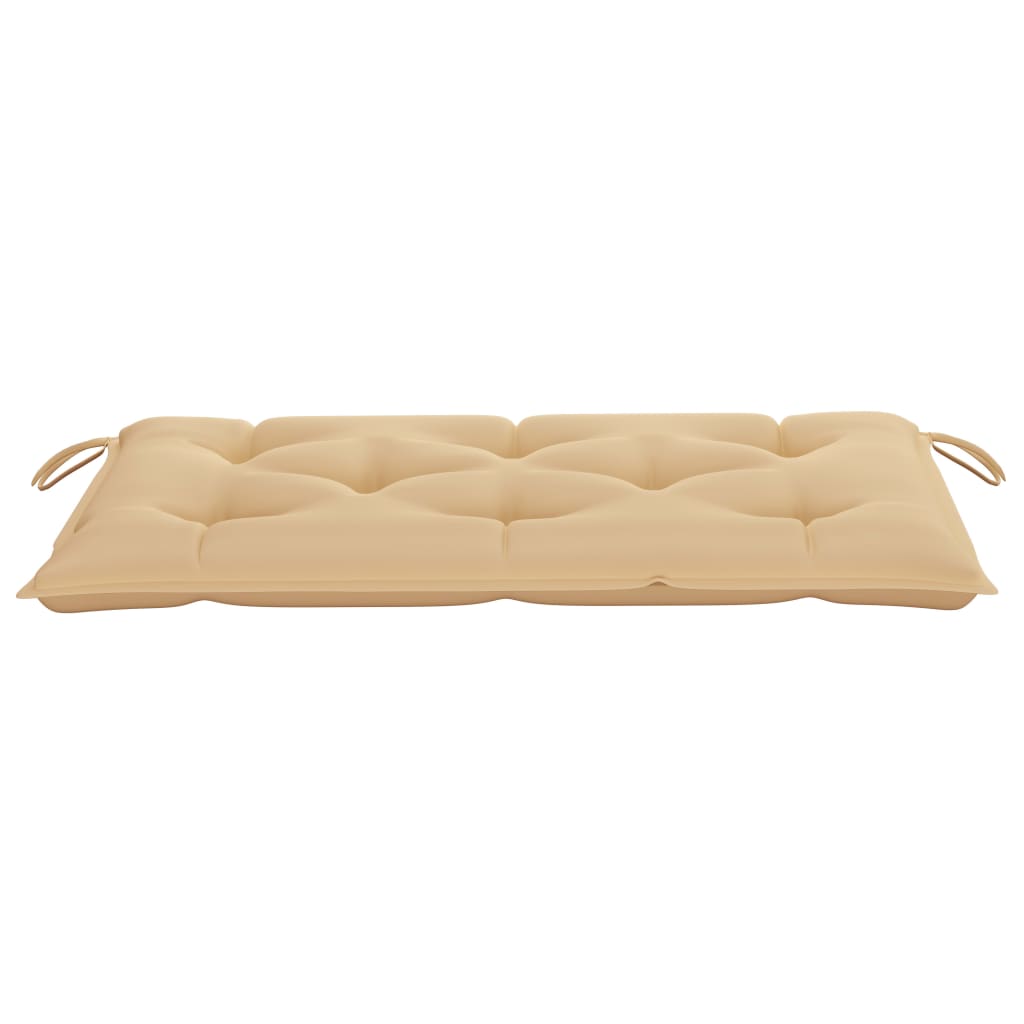 Banc de jardin avec coussin 112 cm en teck massif