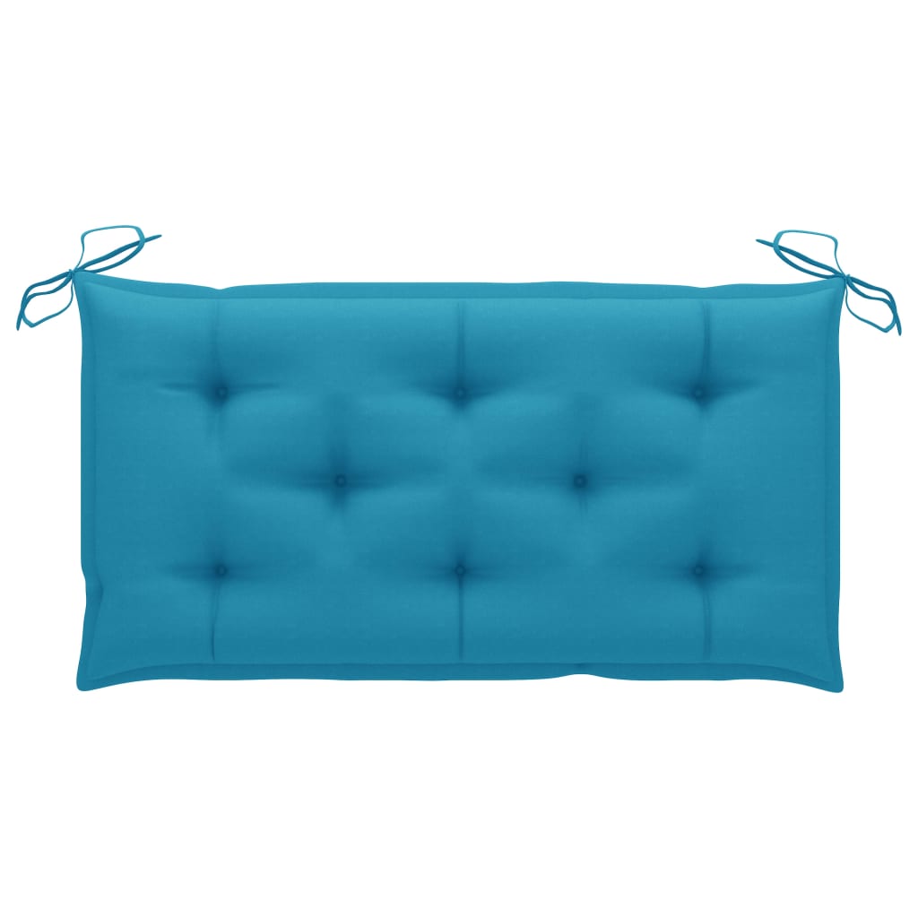 Banc de jardin avec coussin 112 cm en teck massif