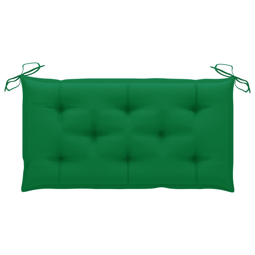 Banc de jardin avec coussin 112 cm en teck massif