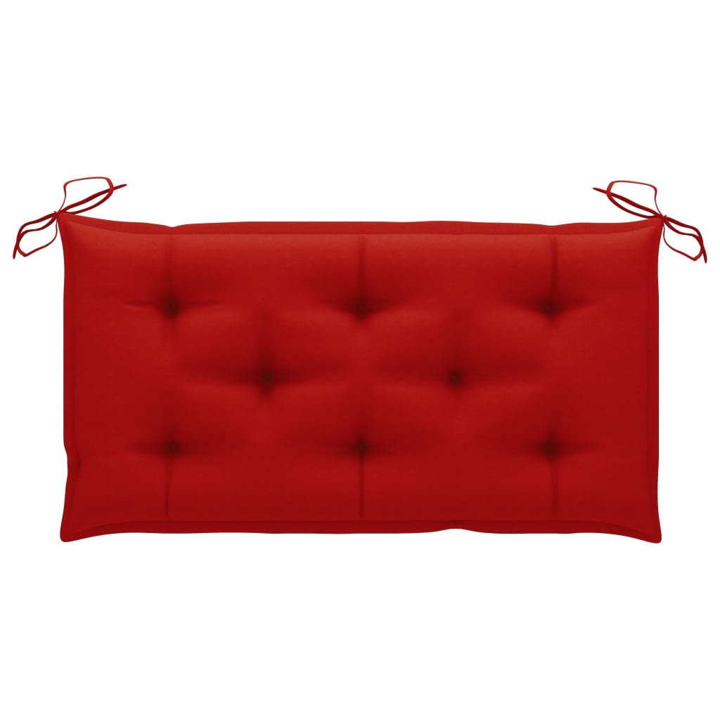 Banc de jardin avec coussin 112 cm en teck massif