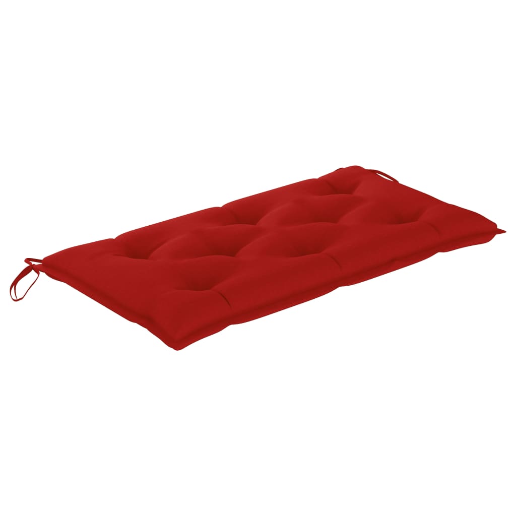 Banc de jardin avec coussin 112 cm en teck massif