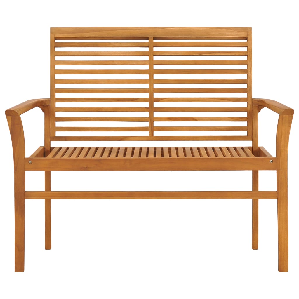 Banc de jardin avec coussin 112 cm en teck massif