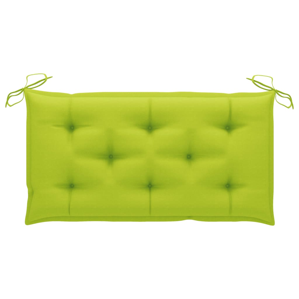 Banc de jardin avec coussin 112 cm en teck massif