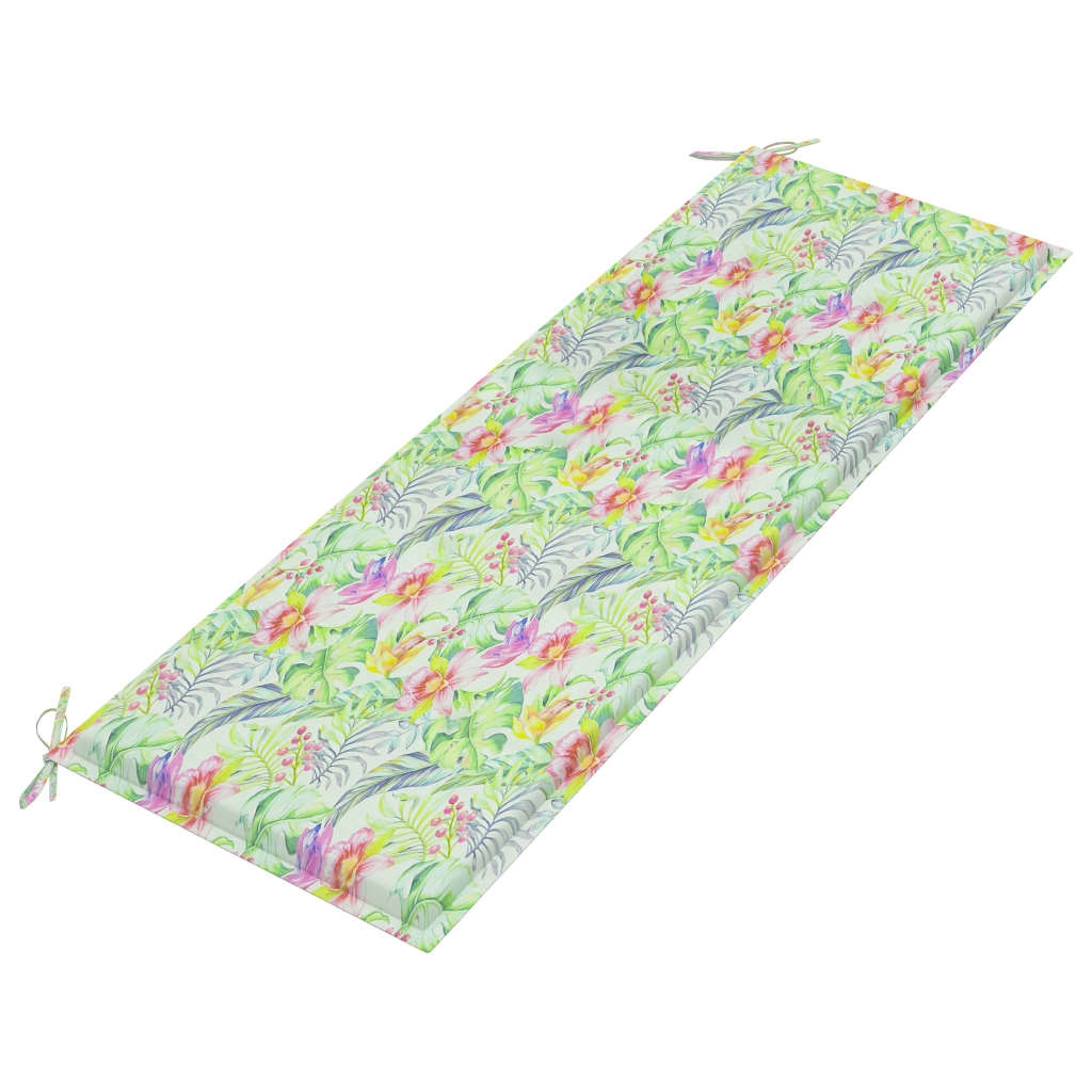 Banc de jardin empilable avec coussin 159 cm en teck massif