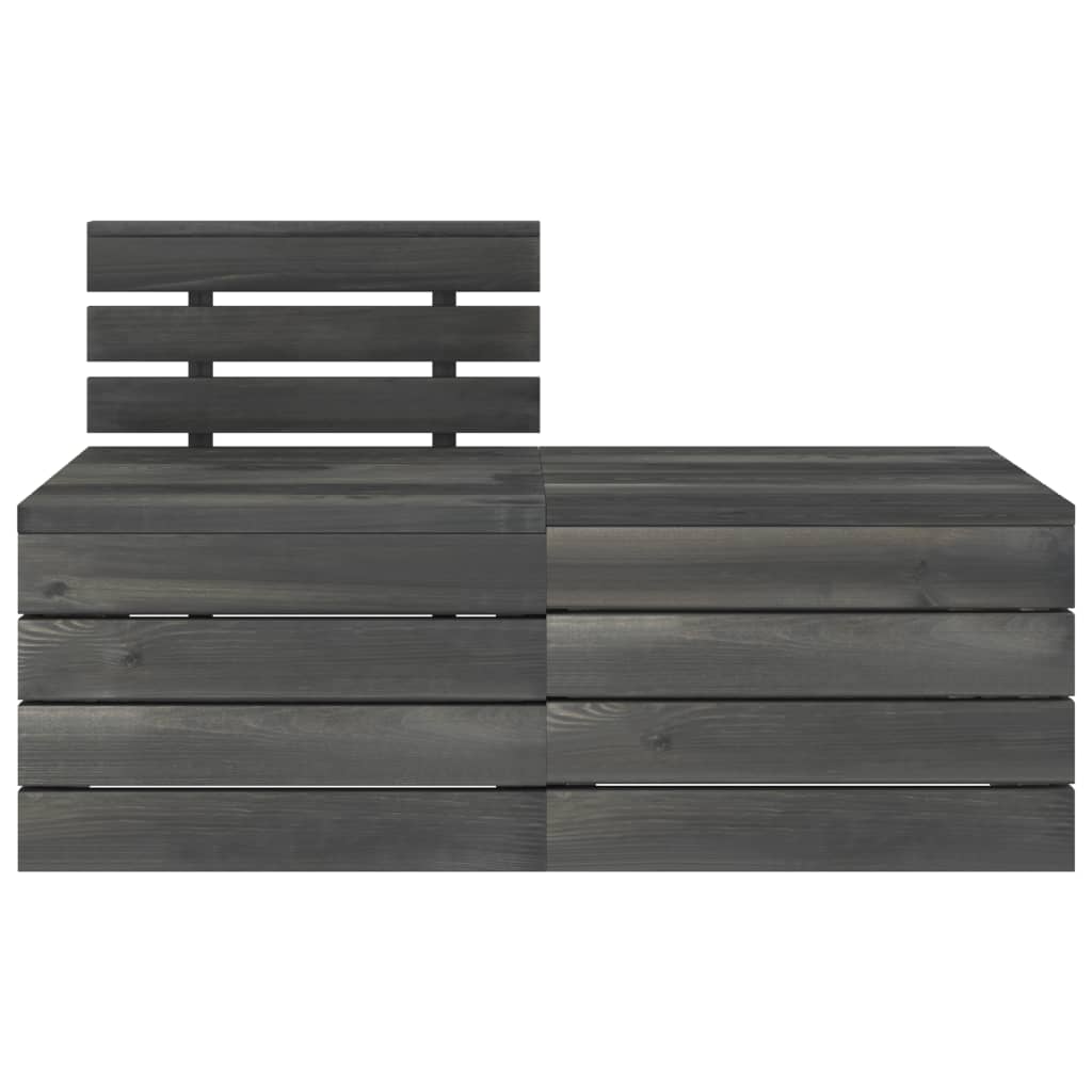 3-delige Loungeset met kussens pallet massief grenenhout