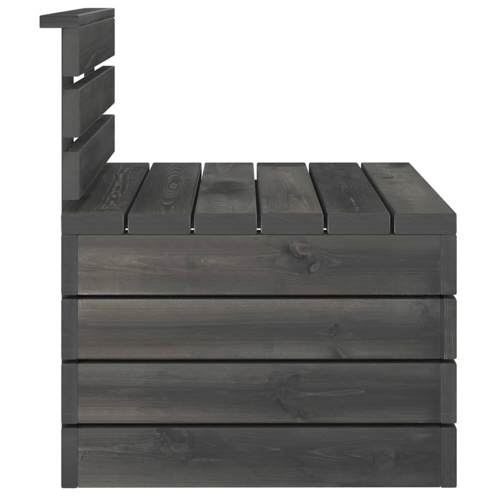 3-delige Loungeset met kussens pallet massief grenenhout