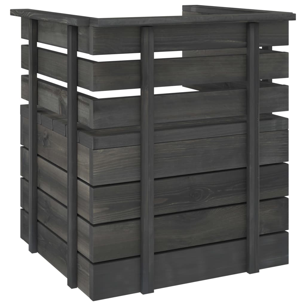 5-delige Loungeset met kussens pallet massief grenenhout