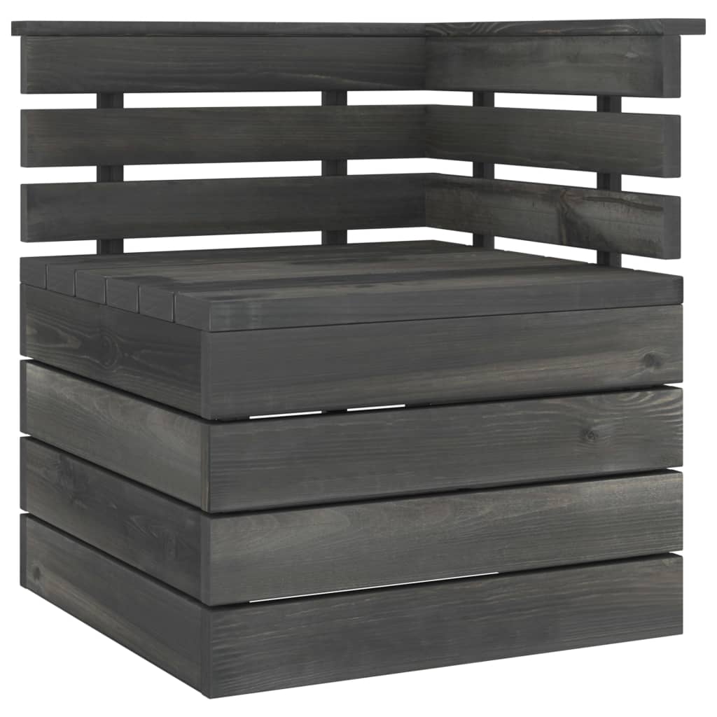 5-delige Loungeset met kussens pallet massief grenenhout